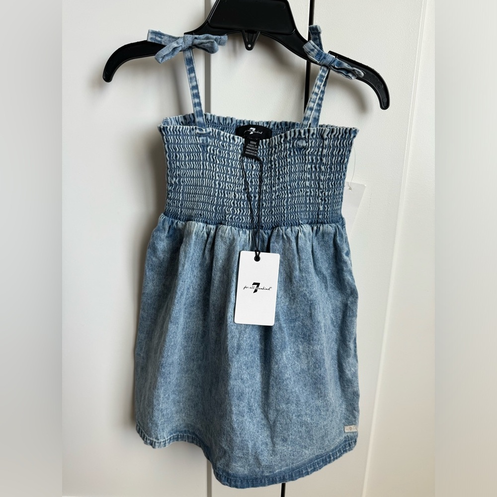 Baby Girl 7 For All Mankind Denim Dress - Picture 1 of 3